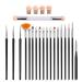 Anyases 23 pieces nail art design set nail art set nail design set consisting of 18 pcs nail art brushes 1 pcs double head sponge stick incl. 4 replacement heads