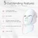 Loudykaca LED Face Mask Light Therapy - 7 Color LED Facial Mask for Acne Reduction and Skin Care - Blue & Red Light Therapy - White - Buy Online on GoSupps.com