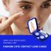 Buy Portable Contact Lens Case - Pack of 2 Blue Scrub with Mirror Leak-Proof Travel Essentials with Tweezers & Solution Bottle - Buy Online on GoSupps.com