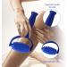 Multifunctional Blue Massage Roller with Handles - Fascia Ball & Hedgehog Massage Device for Foot Leg & Back Muscle Relaxation - Buy Online on GoSupps.com