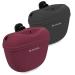 Navaris Silicone Dog Treat Pouch - Training Pet Puppy Bag Pocket Snack Treat Food Holder with Clip for Belt for Dog Walks - Set of 2 Red Grey Grey & Red