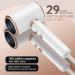 Lightning Hair Dryer - Negative Ionic Blow Dryer with Brushless Motor Fast Drying & Low Noise Includes Diffuser & Nozzle Attachments - Perfect for Home & Travel - White - Buy Online on GoSupps.com