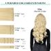 Doores Extensions: Real Hair Clip-In Extensions - Bleach Blonde 60cm (24 inch) - 9 Pieces 150g Remy Human Hair for Thick Volume #613r - Buy Online on GoSupps.com