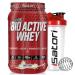 iSatori Bio-Active Whey Protein Powder - Vanilla Swirl (30 Servings) & iSatori Classic Blender Bottle (Clear Bottle with Red Top)