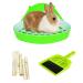 Kathson Triangular Potty Trainer corner rabbit toilet guinea pig litter litter plastic box pet pan for rabbits chinchilla hamster ferret small animals (green)