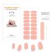 Semi Cured Gel Nail Strips 16Pcs Self-Adhesive Long Lasting Gel Nail Wraps Salon-Quality Glitter Nail Art Stickers with Soft Gel Finish Easy to Apply & Remove UV/LED Lamp Required - Nude