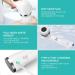 VOGOE Rechargeable Facial Cleansing Brush - IPX7 Waterproof Electric Face Scrubber with 3 Speeds & 5 Brushes - White - Buy Online on GoSupps.com