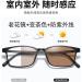 Buy Retro Photochrome Reading Glasses for Men - Anti-Blue Light Square Frame Color Changing Gray +2.00 - Sand Black | Stylish Indoor & Outdoor Eyewear - Buy Online on GoSupps.com