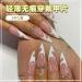 24Pcs/Set Press On Nails Long White Striped Colored Diamond False Nails Acrylic Fake Nails Full Cover Nails Tips Artificial Finger Manicure Press on nails for Women and Girls - Buy Online on GoSupps.com