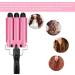 Shop Ceramic Curling Iron Set with 3 Barrels & Temperature Control - Pink | International Shipping Available - Buy Online on GoSupps.com