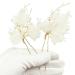 Pearl Wedding Hair Pins 2Pcs - White Flower Bridal Hair Pieces for Women & Flower Girls - Buy Online on GoSupps.com