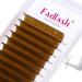 easy fan Volume Lashes Curl Volume Lash Extensions 8-14mm Mixed Tray Brown Color Blooming Eyelash Extension Volume (Blond 0.07-D 8-14mm)