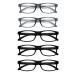 5 Pack Reading Glasses Blue Light Blocking Reading Glasses for Women Men Anti UV/Glare Filter Lightweight Eyeglasses Three Black&two Grey 2.5 x