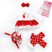 Winmany Baby Girls Christmas Romper Tutu Dress Set 0-3 Months with Headband, Leg Warmers, & Shoes - Buy Online on GoSupps.com