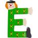 Wooden letters name children's room large decoration for the door funny clowns AZ height approx. 9 cm wooden letter 7361 (E)