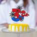 Spider Superhero 3rd Birthday Cake Topper for Boys Girls - Large Size Double Sided Glitter Spider Cake Topper - Buy Online on GoSupps.com