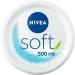NIVEA Soft Moisturising Cream (500ml) A Moisturising Cream Face Body And Hands With Vitamin E And Jojoba Oil Hand Cream Moisturises Deeply All-Purpose Day Cream 500 ml (Pack of 1) Single