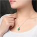 Crystal Jade Pendant Necklace Amulet Jewelry Natural Jade Pendant Necklace Carving Lucky Amulet Jade Pendant Necklace Jadeite Chalcedony Jewelry Gifts for Women - Buy Online on GoSupps.com