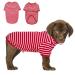Petsmil dog sweater - thin dog sweater Small dogs striped dog shirts for small dog cats shirt stretchy sweater dog dog sweater chihuahua French bulldog (red s) s red -white
