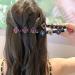 Hair Clips 4 Pack Sparkling Crystal Stone Braided Duckbill Clip Satin Fabric Hair Bands Rhinestone Hair Clips Braided Hair Clip with Rhinestones for Women/Girls - Buy Online on GoSupps.com
