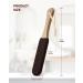 Foot Scrubber for Dead Skin with Bamboo Handle Brown - Buy Online on GoSupps.com