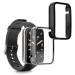 kwmobile Cover Comaptible with Xiaomi Mi Band 7 Pro (Set of 2) -Tempered Glass with Plastic Frame - Black/Transparent black / transparent
