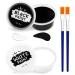 Black & White Face Paint Set (1.25 oz Each) - Professional High Pigment Oil-Based Makeup Kit for Halloween SFX Clown Joker Skeleton Cosplay - Body & Face Costume Party Accessory for Kids Adults