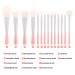 Docolor 14-Piece Pink Makeup Brush Set - Premium Synthetic Kabuki Brushes for Foundation, Blending, Powder, Blush, Concealers, and Eye Shadows - Small Waist Design - Gift Box Included - Buy Online on GoSupps.com