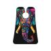 vibrant and colorful elephant Print Beard Bib Apron Non-Stick Beard Men's Hair Catcher for Shaving Gifts for Men. One Size Black1