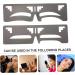 FOMIYES 8 Pcs Eyebrow Ruler Tool Stickers Brow Stencil Ruler Eyebrow Shaping Ruler Balance Artifact - Buy Online on GoSupps.com