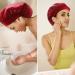 2 Pieces Soft Satin Sleeping Caps - Nalcy Satin Hats for Hair Care Wide Band Salon Bonnets for Girls (Black & Red) - Perfect for Hair Loss - Buy Online on GoSupps.com