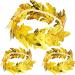 3 Pieces Roman Laurel  Roman Head Wreath Leaf Crown Headdress Roman Leaf Headband Toga Headwear  Gold Hair Accessory Headpiece