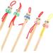 SKISUNO 5pcs Bamboo Ear Cleaning Tool Lovely Doll Head Design Skid-Resistant Safe for Family Use for Gentle Wax Removal Random Colors Included - Buy Online on GoSupps.com