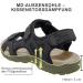 Outpro Women's Hiking Sandals - Comfortable Waterproof Sports Sandals with Foot Vault Support - Size 38 EU - Pure Black - Buy Online on GoSupps.com