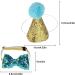 Dog Birthday Hat & Collar Set - Reusable Light Blue Party Accessories for Pets - Perfect for Puppies & Cats - Buy Online on GoSupps.com