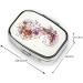 Musical Note Floral Printing Small Pill Case | 2 Compartment Travel Pill Organizer - Cute Purse Gift - Buy Online on GoSupps.com