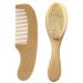 KOMBIUDA Baby Gift 1 Set Baby for Brush Wool Supplies Bristle Newborns and with Comb Infant Cap Soft Gift Shower Toddlers Wooden Cradle Newborn Kit Care Kids Hair Goat Baby Gifts