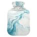 Blue Marble Hot Water Bottle with Cover Hot Water Bottles for Pain Relief Hot Water Bag Heating Bottles for Cramps 2L