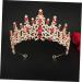 Ipetboom Diamond Crown Rhinestone The Crown Tiara for Women Bridal Hair Clip Bridal Crown Women Crown Shiny Birthday Prom Crowns Girl Hair Clips Hair Bands Crystal Wedding Bride Zinc Alloy 17X17X7.5CM Golden Red - Buy Online on GoSupps.com