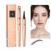Generic 3D Waterproof Microblading Eyebrow Pen New Waterproof Magic Eyebrow Pencil with Micro-Fork Tip Natural Makeup Microblading Eyebrow Pencil 4 Fork Tip (Gray)
