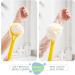 Children's Shower Body Brush with Superfine Bristles and Loofah - Short Handle Double Sided Back Scrubber for Sensitive Skin (Yellow) - Buy Online on GoSupps.com