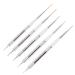5 Nail Art Brushes with Double Ended Detail Drawing Fine Tip Dotting Pens for Home DIY Salon Manicure Nail Art Design Tools