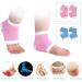 Moisturizing Spa Gel Socks for Dry Cracked Heels - Exfoliating Heel Treatment (Blue) - Buy Online on GoSupps.com