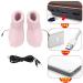 Comforting Heated Foot Warmer - USB Electric Plush Heat Shoes in Pink for Cozy Winter Relaxation - Buy Online on GoSupps.com