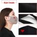 2 Pack Cute Heart Unisex Cotton Face Mask - Reusable Dustproof Cover for Outdoor Activities - Buy Online on GoSupps.com
