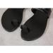 Women Clip-Toe Flat Sandals - Summer Comfortable Bunion Correction Leather Ring Toe Roman Slippers for Indoor & Outdoor Wear - Size 8.5 Black - Buy Online on GoSupps.com