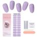 EBANKU Cured Gel Nail Strips Gel Nail Strips Long Lasting Waterproof Real Nail Polish Strips Wraps Stickers with Cuticle Stick Nail File Nail Wipes & Sealing(UV/LED Lamp Required) NJTZ-09