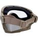CMAIR4U Tactical Full Face Mask with 3 Anti-Fog Goggles - Steel Mesh Safety Protective Mask for Airsoft CS Shooting (Tan) - Buy Online on GoSupps.com