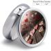 Valentine's Day Round Pill Box - 3 Compartment Decorative Metal Organizer | Portable Pocket Pill Case - Buy Online on GoSupps.com