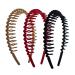 3 PCS Non Slip Cloth Rhinestone Headbands for Women - Wave Pattern Hair Bands with Teeth | Stylish Hair Accessories for Girls - Buy Online on GoSupps.com